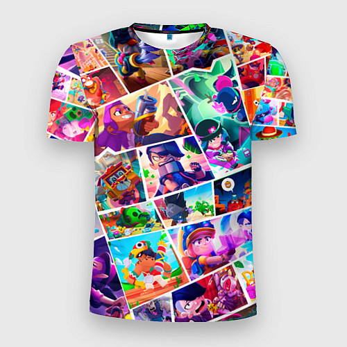 Мужская спорт-футболка Комикс Бравл старс Все персонажи / 3D-принт – фото 1