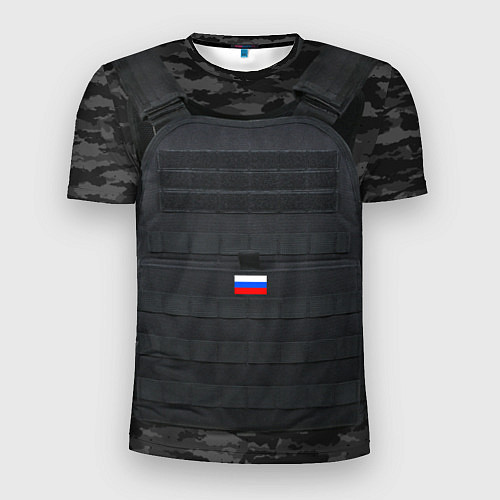 Мужская спорт-футболка Бронежилет: Армия России / 3D-принт – фото 1