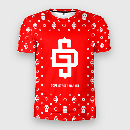 Мужская спорт-футболка Узор Red Dope Street Market / 3D-принт – фото 1