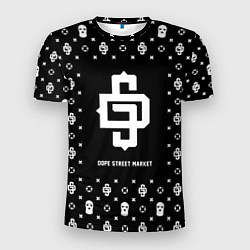 Мужская спорт-футболка Узор Black Dope Street Market