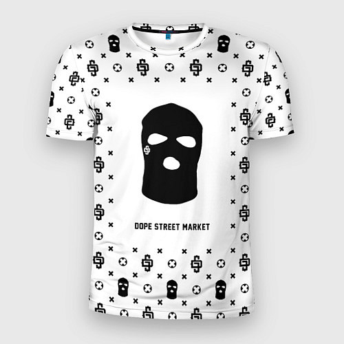 Мужская спорт-футболка Узор White Ski Mask Dope Street Market / 3D-принт – фото 1