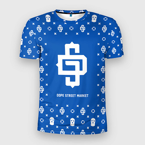 Мужская спорт-футболка Узор Blue Dope Street Market / 3D-принт – фото 1