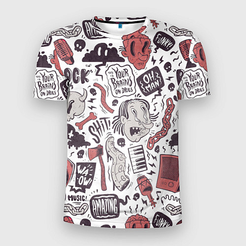 Мужская спорт-футболка Amazing graffiti / 3D-принт – фото 1