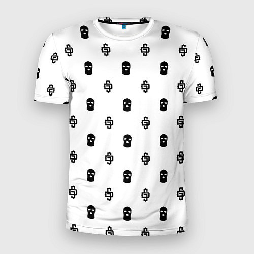 Мужская спорт-футболка Узор Mono White Dope Camo Dope Street Market / 3D-принт – фото 1