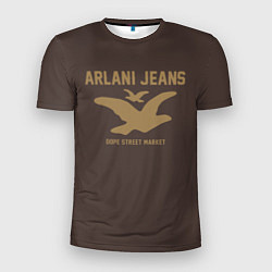 Мужская спорт-футболка Узор Brown Orlani Jeans Dope Street Market