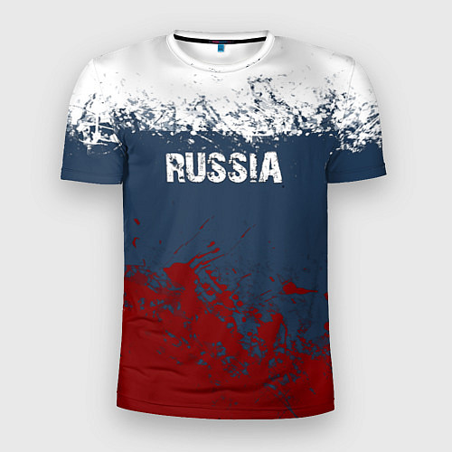 Мужская спорт-футболка Россия - краски / 3D-принт – фото 1