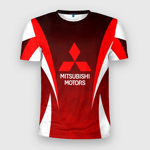 Мужская спорт-футболка MITSHUBISHI RED CAMO / 3D-принт – фото 1