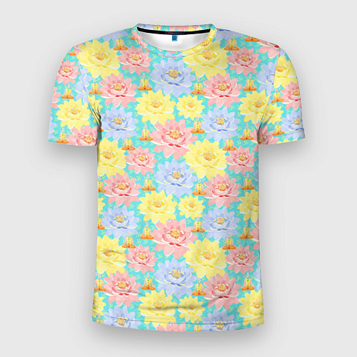 Мужская спорт-футболка Медитация цветки лотоса / 3D-принт – фото 1
