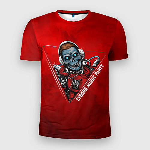 Мужская спорт-футболка Cyborg music / 3D-принт – фото 1