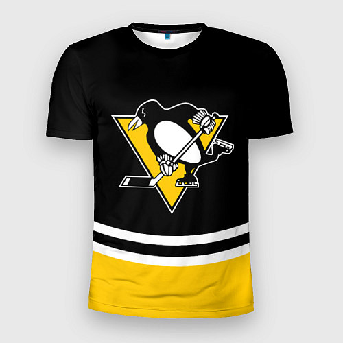Мужская спорт-футболка Pittsburgh Penguins Питтсбург Пингвинз / 3D-принт – фото 1