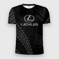 Мужская спорт-футболка Lexus следы шин