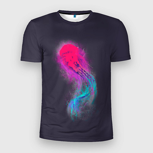 Мужская спорт-футболка Медуза Градиент Неон / 3D-принт – фото 1