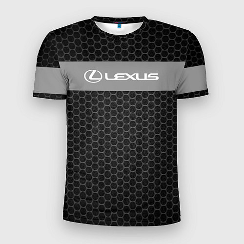 Мужская спорт-футболка Lexus соты / 3D-принт – фото 1