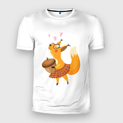 Футболка спортивная мужская Мультяшная белка с орешком, цвет: 3D-принт