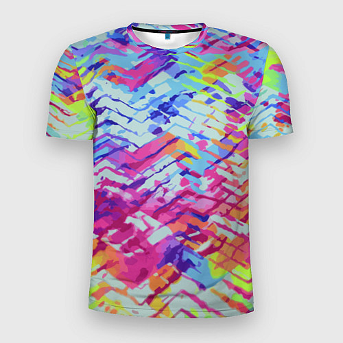Мужская спорт-футболка Color vanguard pattern / 3D-принт – фото 1