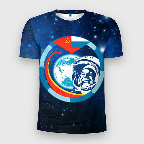 Мужская спорт-футболка Первый Космонавт Юрий Гагарин 3D 3 / 3D-принт – фото 1