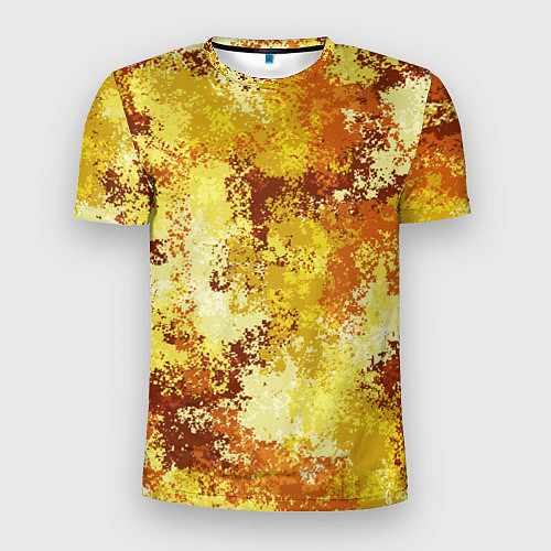 Мужская спорт-футболка Спортивный камуфляж Пикси - Лимон / 3D-принт – фото 1