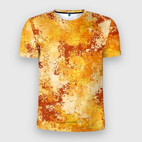 Мужская спорт-футболка Спортивный камуфляж Пикси - Апельсин / 3D-принт – фото 1
