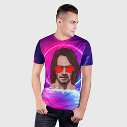 Футболка спортивная мужская Джонни Киберпанк2077 Cyberpunk2077, цвет: 3D-принт — фото 2