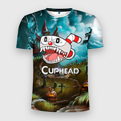 Мужская спорт-футболка Cuphead Zombie