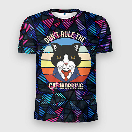 Мужская спорт-футболка Кот в пиджаке / 3D-принт – фото 1