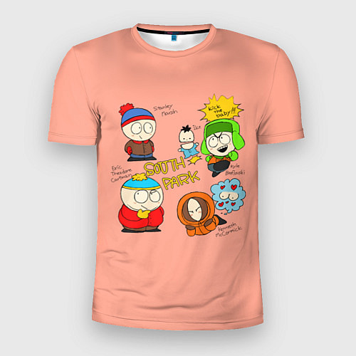 Мужская спорт-футболка Южный парк персонажи South Park / 3D-принт – фото 1