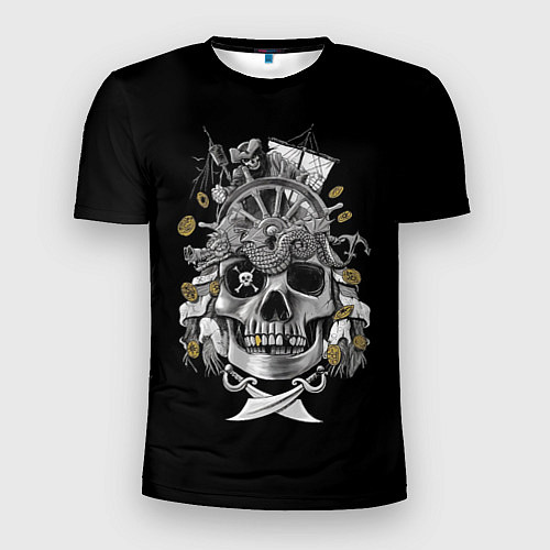 Мужская спорт-футболка Под пиратским парусом / 3D-принт – фото 1