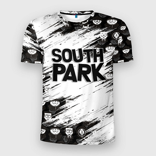 Мужская спорт-футболка Южный парк - персонажи и логотип South Park / 3D-принт – фото 1