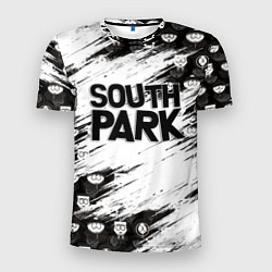 Футболка спортивная мужская Южный парк - персонажи и логотип South Park, цвет: 3D-принт