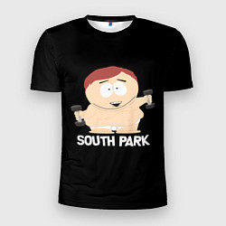 Мужская спорт-футболка Южный парк - Эрик с гантелями