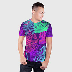 Футболка спортивная мужская Neon color pattern Fashion 2023, цвет: 3D-принт — фото 2