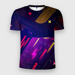 Мужская спорт-футболка Cyber neon pattern Vanguard