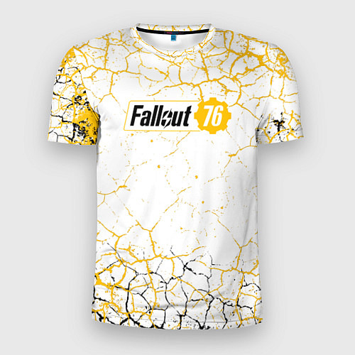 Мужская спорт-футболка Fallout 76 Жёлтая выжженная пустошь / 3D-принт – фото 1