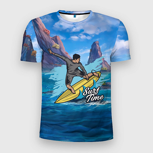 Мужская спорт-футболка Серфинг Surf / 3D-принт – фото 1