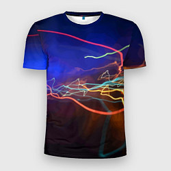 Футболка спортивная мужская Neon vanguard pattern Lightning Fashion 2023, цвет: 3D-принт