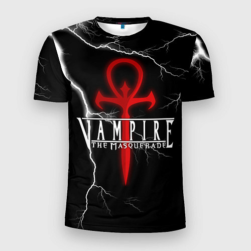 Мужская спорт-футболка Vampire: The Masquerade Bloodhunt, lightning / 3D-принт – фото 1