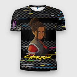 Мужская спорт-футболка Cyberpunk2077 Panam