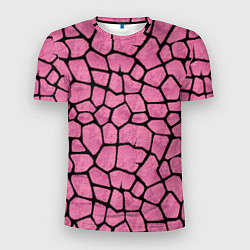 Футболка спортивная мужская Шерсть розового жирафа, цвет: 3D-принт