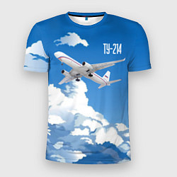 Мужская спорт-футболка Самолет Ту-214
