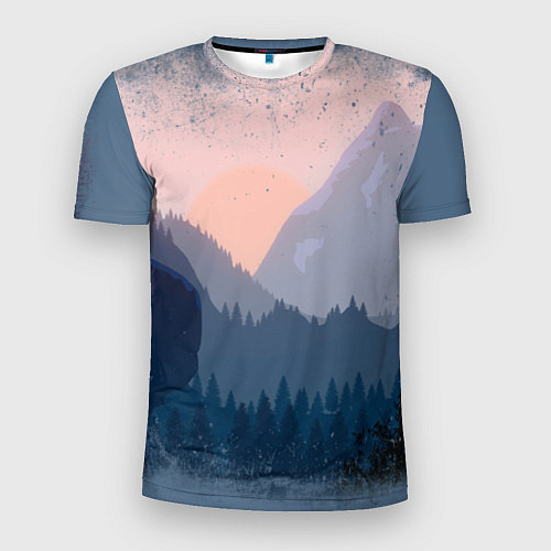 Мужская спорт-футболка Call of the Mountain / 3D-принт – фото 1