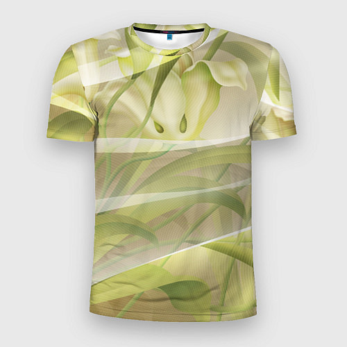 Мужская спорт-футболка Абстрактные ирисы / 3D-принт – фото 1