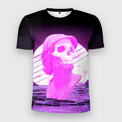 Мужская спорт-футболка Vaporwave Skull Психоделика