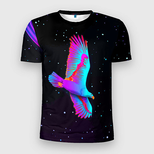 Мужская спорт-футболка Eagle Space Neon / 3D-принт – фото 1
