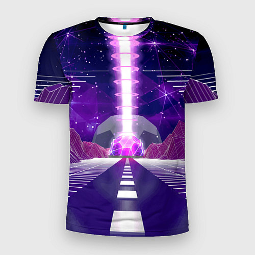 Мужская спорт-футболка Vaporwave Neon Space / 3D-принт – фото 1