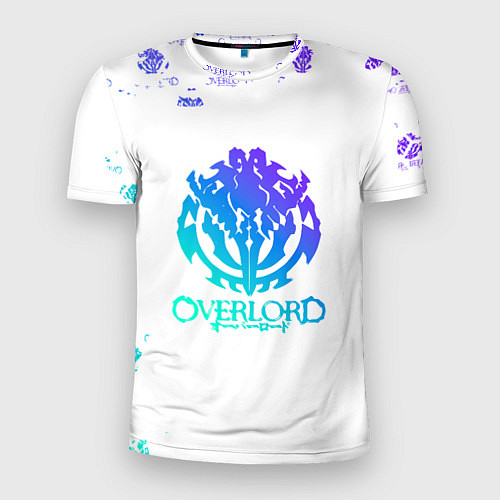 Мужская спорт-футболка Overlord неоновый логотип / 3D-принт – фото 1