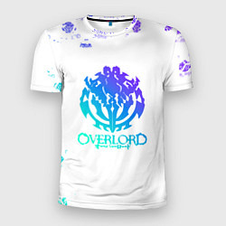Мужская спорт-футболка Overlord неоновый логотип