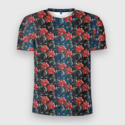 Мужская спорт-футболка Flowers Pattern