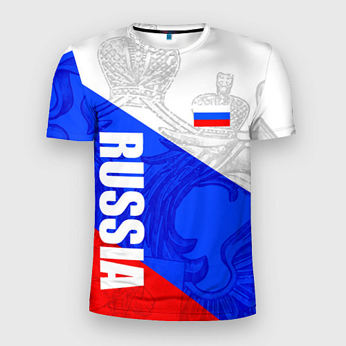 Мужская спорт-футболка RUSSIA - SPORTWEAR - ТРИКОЛОР / 3D-принт – фото 1