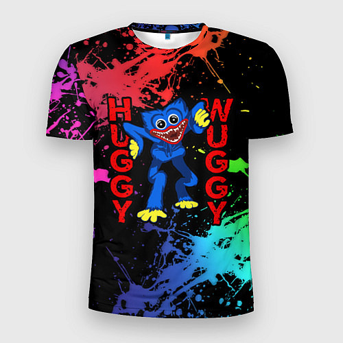 Мужская спорт-футболка POPPY PLAYTIME HAGGY WAGGY ХАГГИ ВАГГИ НЕОН / 3D-принт – фото 1