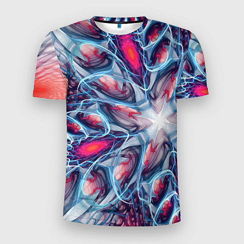 Мужская спорт-футболка Абстрактный экспрессивный красочный паттерн Abstra / 3D-принт – фото 1